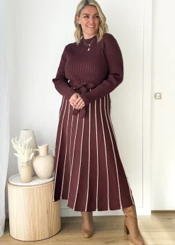 Women Gingham & Heels Knit Dresses>Thorne Knit Midi Dress