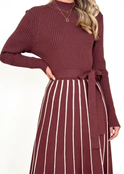 Women Gingham & Heels Knit Dresses><noscript><img width=