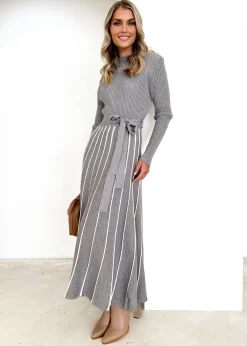 Women Gingham & Heels Knit Dresses><noscript><img width=