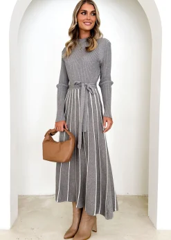 Women Gingham & Heels Knit Dresses><noscript><img width=