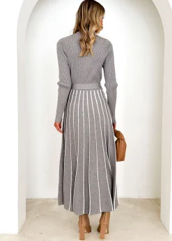 Women Gingham & Heels Knit Dresses><noscript><img width=