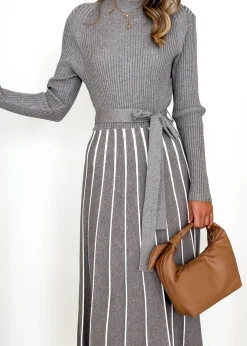 Women Gingham & Heels Knit Dresses><noscript><img width=