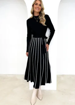 Women Gingham & Heels Knit Dresses><noscript><img width=