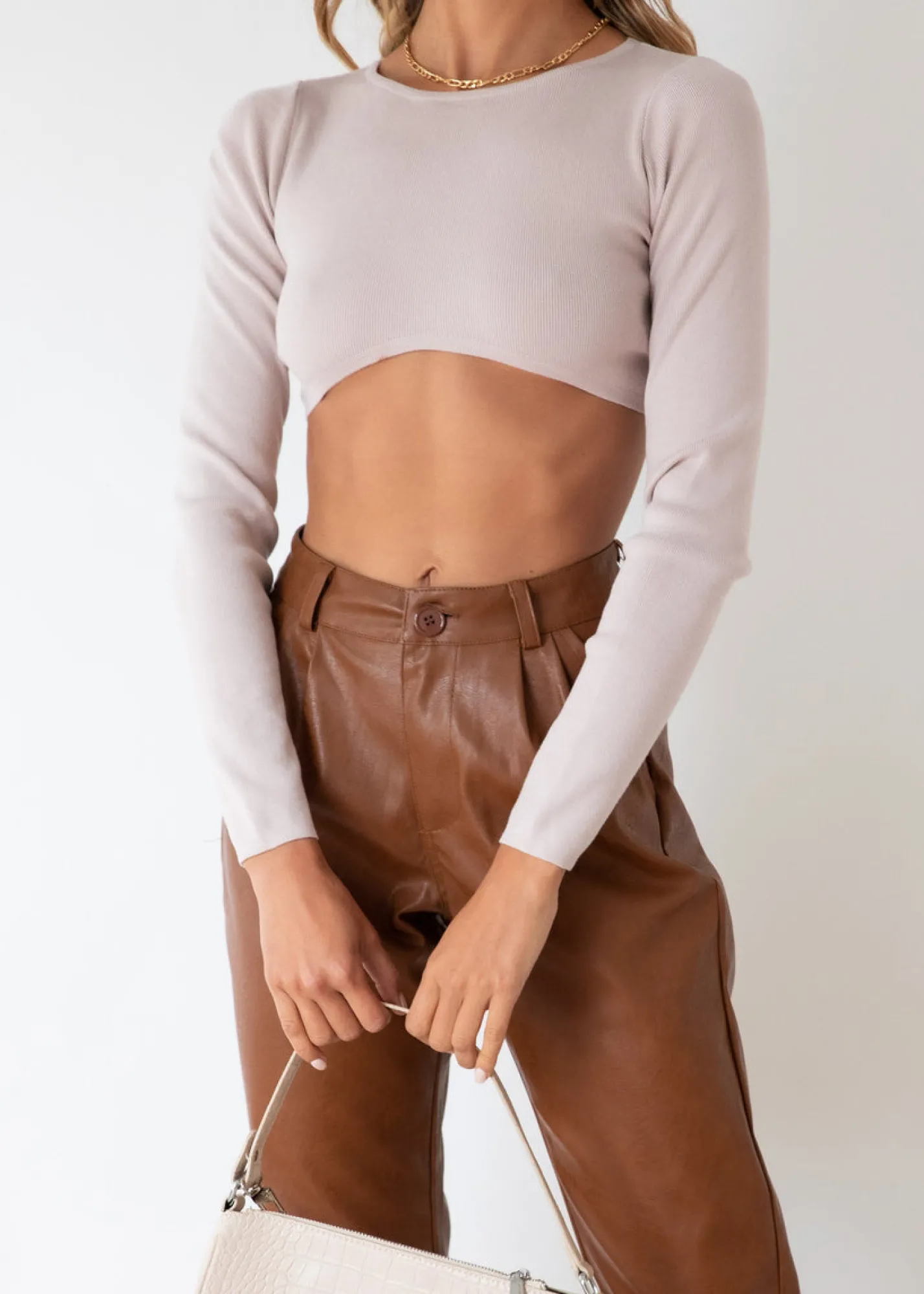 Women Gingham & Heels Crops>Tialeigh Knit Crop