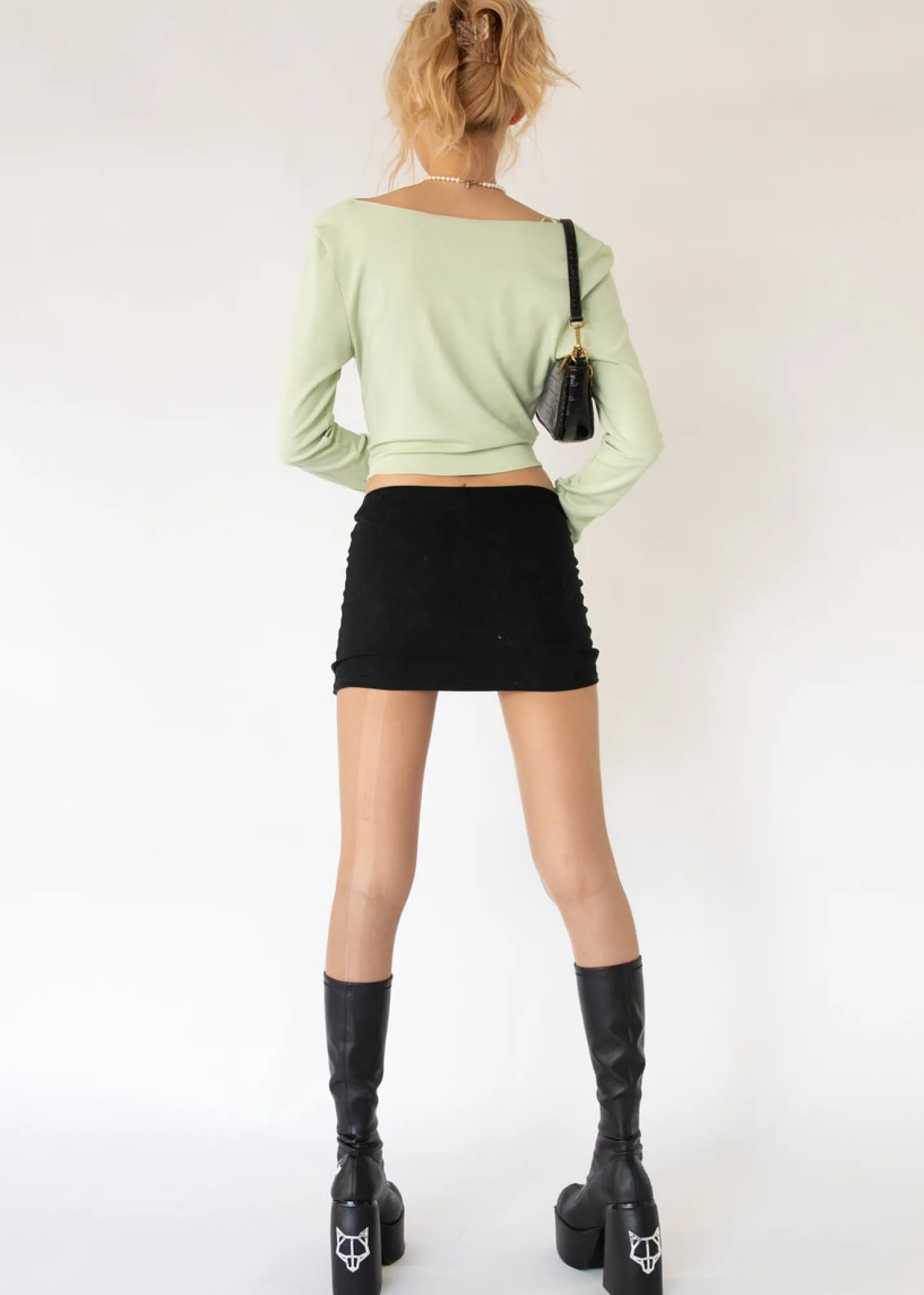 Women Gingham & Heels Crops>Touch Of Grace Crop