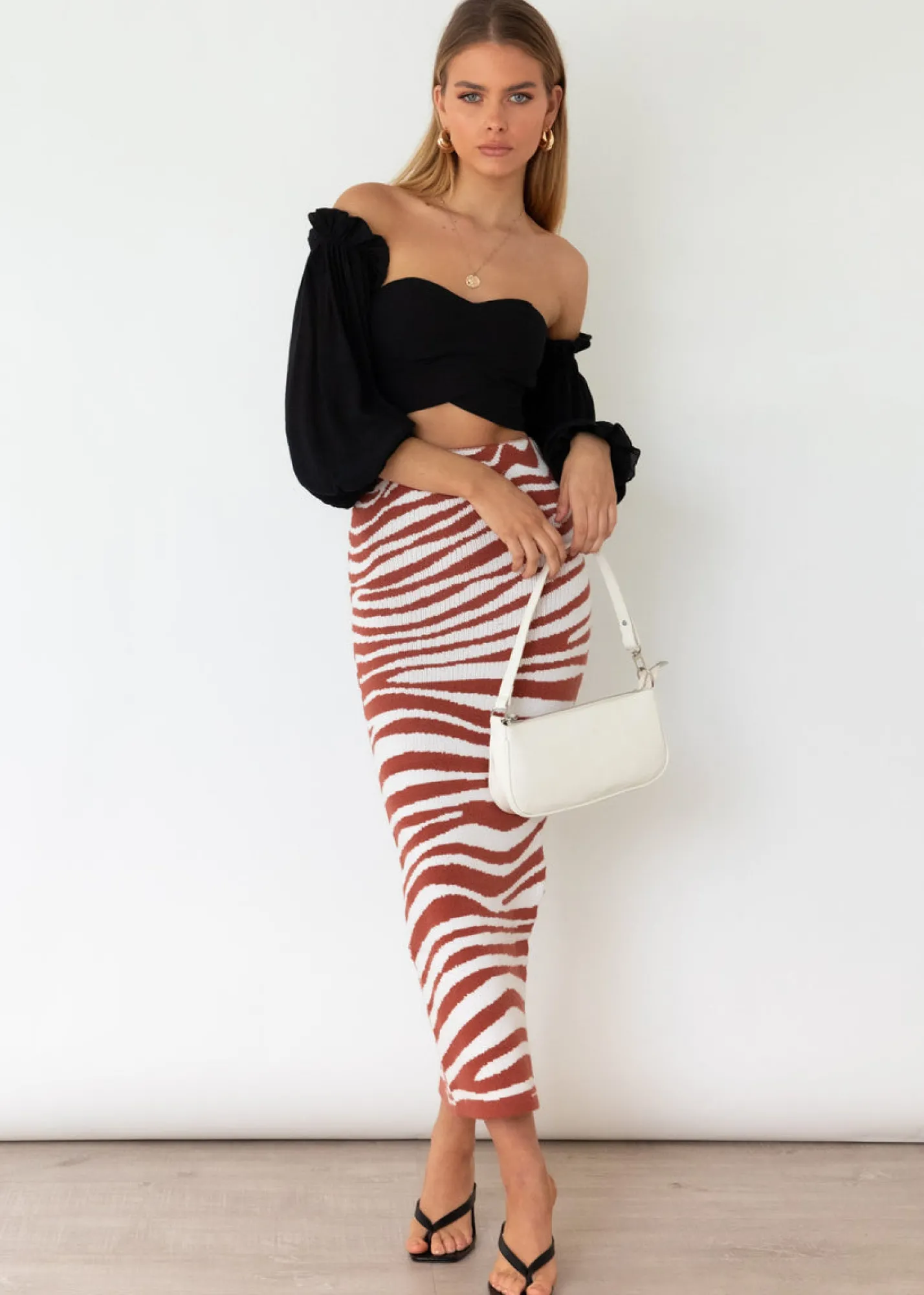 Women Gingham & Heels Crops>Touching The Ground Crop