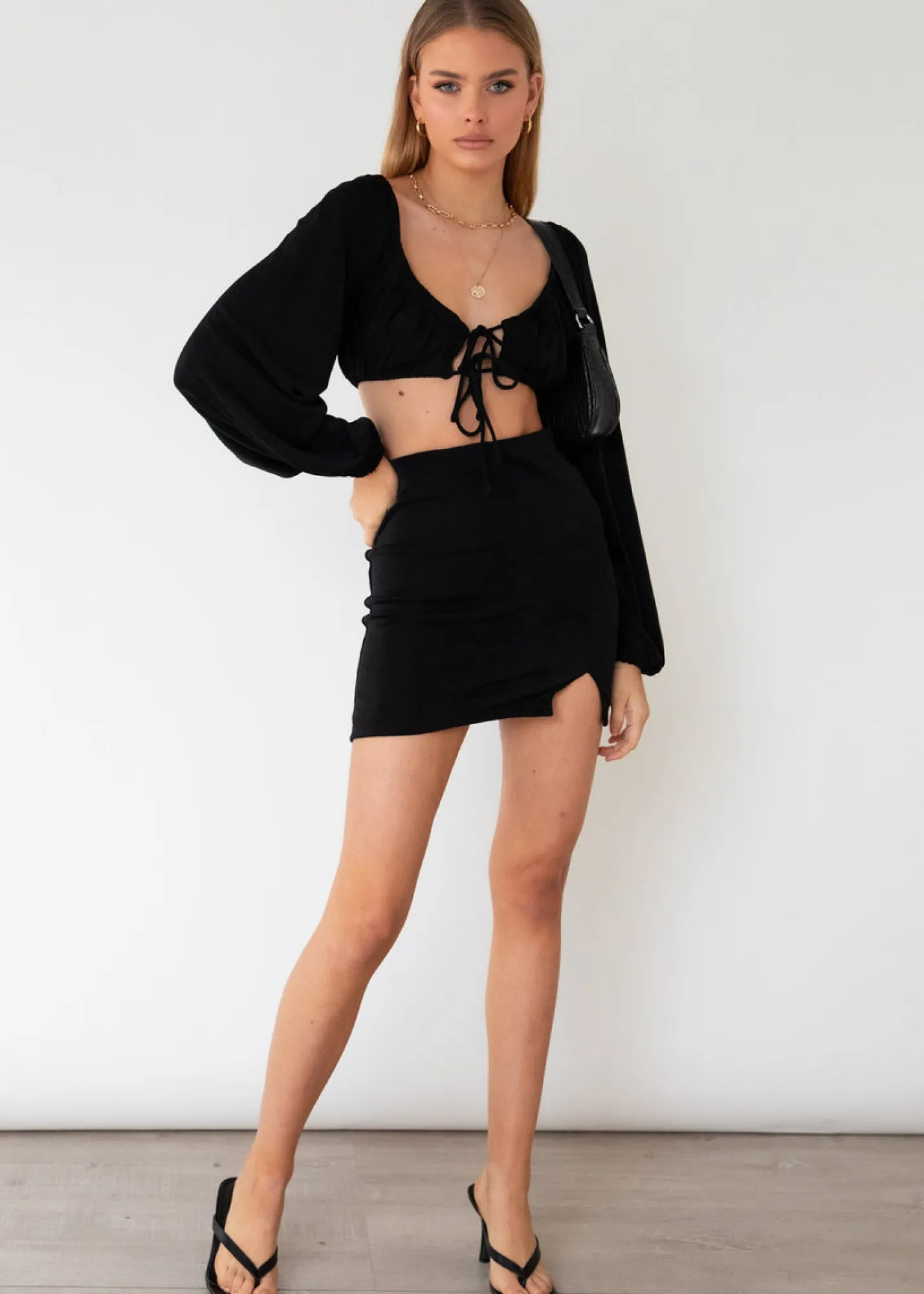 Women Gingham & Heels Crops>Until Sundown Crop