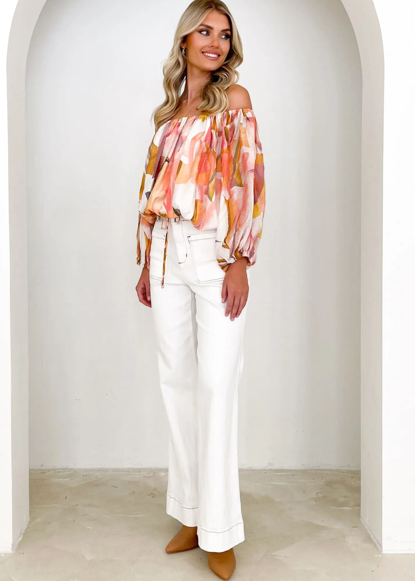 Women Gingham & Heels Off The Shoulder>Vida Off Shoulder Blouse