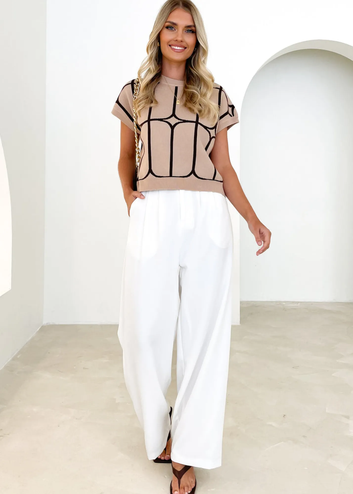 Women Gingham & Heels Basic Tops>Xavor Knit Top