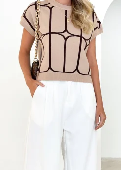 Women Gingham & Heels Basic Tops><noscript><img width=