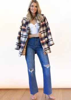 Women Gingham & Heels Jeans><noscript><img width=