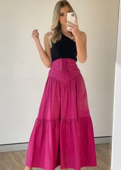 Women Gingham & Heels Skirts>Zepha Maxi Skirt