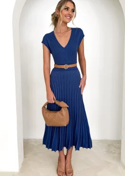 Women Gingham & Heels Knit Dresses>Zevah Knit Midi Dress