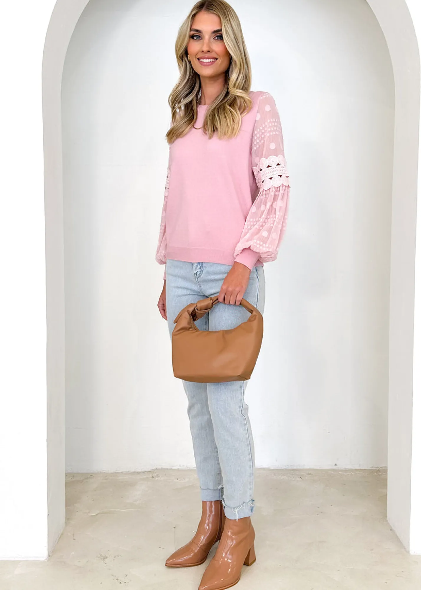 Women Gingham & Heels Knit Tops>Zoea Knit Top