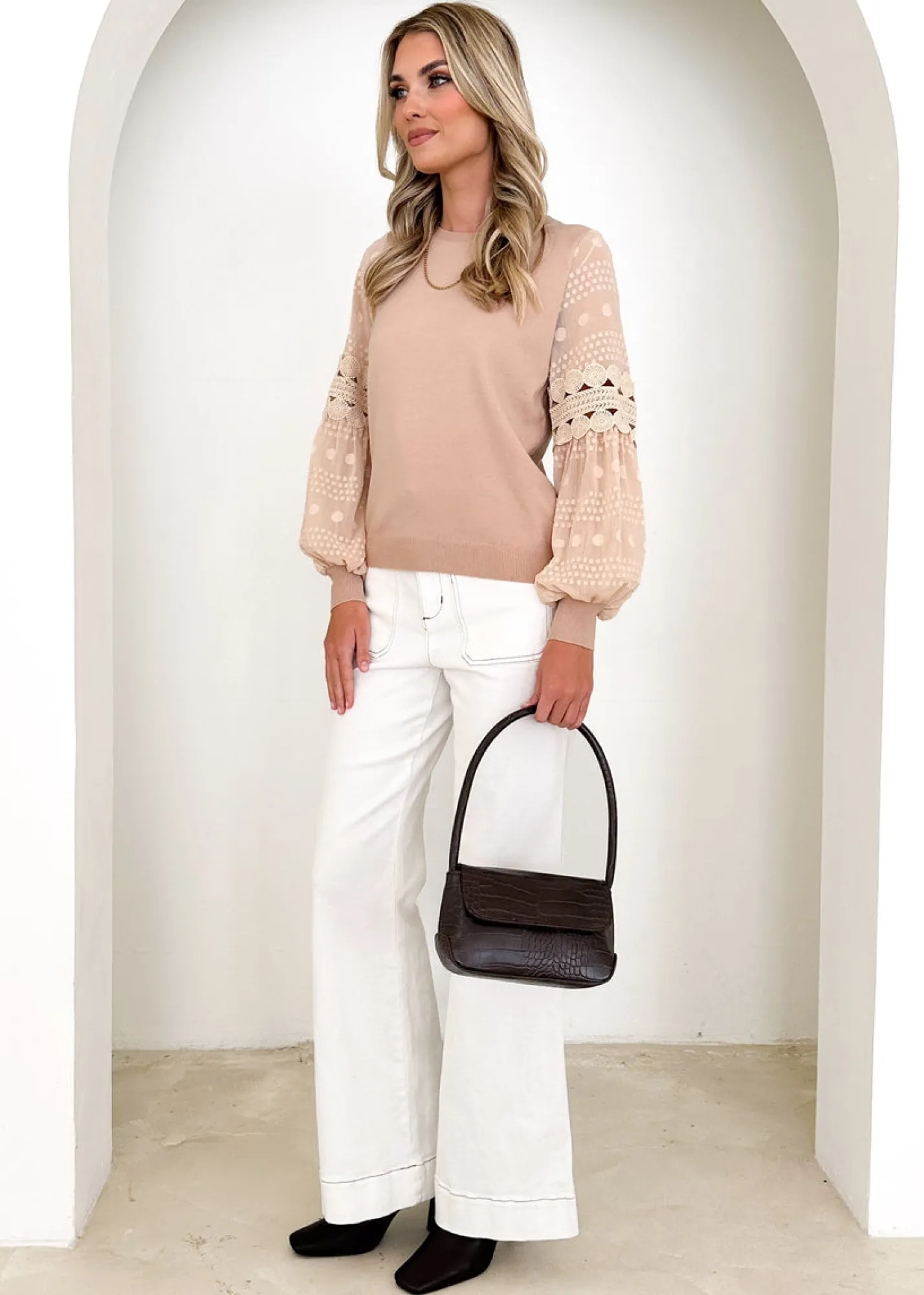 Women Gingham & Heels Knit Tops>Zoea Knit Top