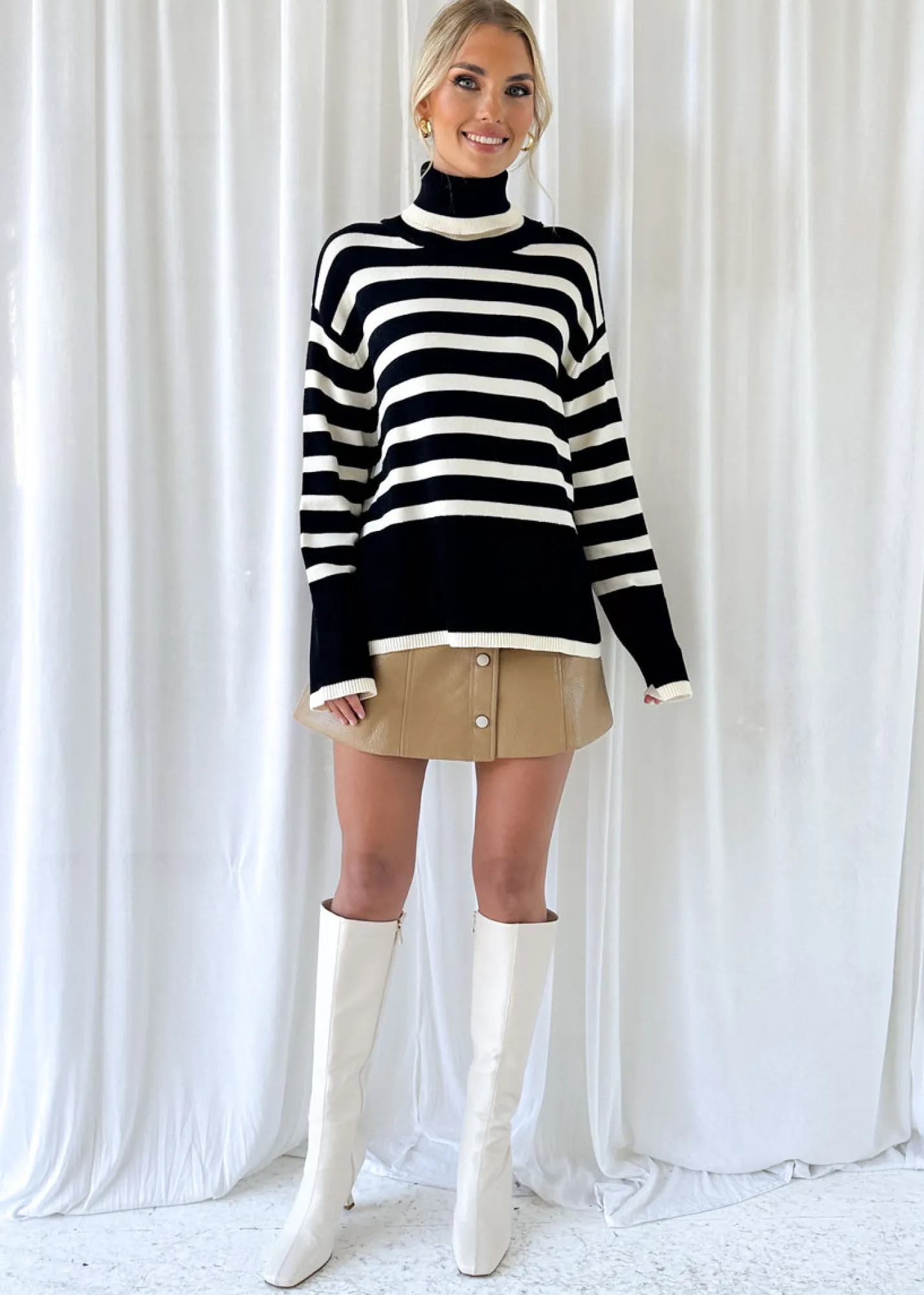 Women Gingham & Heels Sweaters>Zollana Sweater