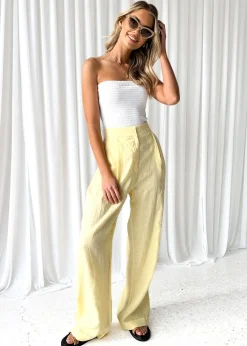 Women Gingham & Heels Pants>Zullo Linen Pants