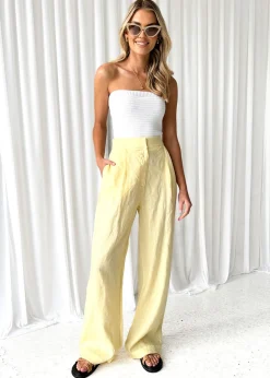 Women Gingham & Heels Pants>Zullo Linen Pants