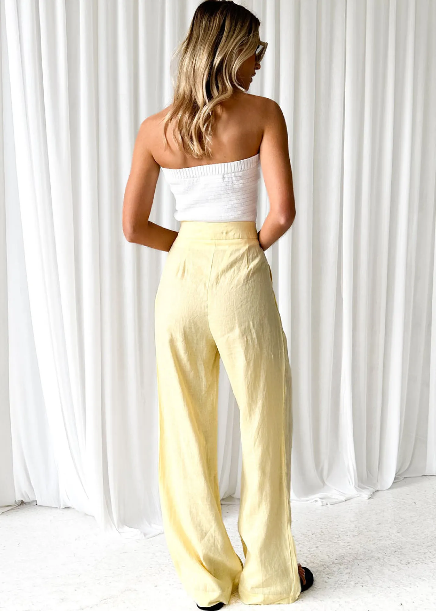 Women Gingham & Heels Pants>Zullo Linen Pants